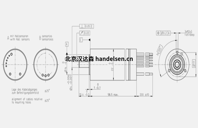 ECX TORQUE 22 L Ø22 mm，無刷，帶霍爾傳感器規(guī)格