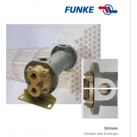 FUNKE 管殼式換熱器，主要用于冷卻液體，如潤滑油、以及通過飽和蒸汽加熱