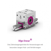 LEANTECHNIK 齒條齒輪箱lifgo?系列，有三種尺寸可供選擇